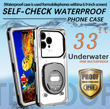 Load image into Gallery viewer, Perfecasa Waterproof Phone Case, Ideal for Bath and Snorkeling, Wet Hands Touch, Smart Seal Check, Underwater Photography, Compatible with iPhones, Samsung, Android IPX68 to 33ft, Black Frame