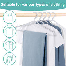 Load image into Gallery viewer, Perfecasa Flexible PP Plastic Clothes Hangers – Non-Slip, Lightweight, Space Saving, 30 Pack (White/Grey)