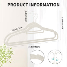Load image into Gallery viewer, Perfecasa White Velvet Hanger Non Slip Clothes Hangers - Ultra Slim &amp; Space Saving - Swivel Black Hook for Clothing, Suit, Top, Tie, Shirt, Skirt &amp; Pant Felt Hanger, 30 Pack Black Color
