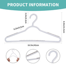 Load image into Gallery viewer, Perfecasa Flexible PP Plastic Clothes Hangers – Non-Slip, Lightweight, Space Saving, 30 Pack (White/Grey)
