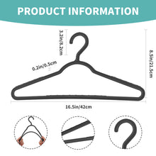 Load image into Gallery viewer, Perfecasa Flexible PP Plastic Clothes Hangers – Non-Slip, Lightweight, Space Saving, 30 Pack (Black/Dark Grey)