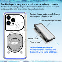 Load image into Gallery viewer, Perfecasa Waterproof Phone Case, Ideal for Bath and Snorkeling, Wet Hands Touch, Smart Seal Check, Underwater Photography, Compatible with iPhones, Samsung, Android IPX68 to 33ft, Black Frame