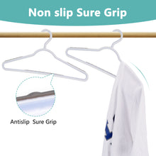 Load image into Gallery viewer, Perfecasa Flexible PP Plastic Clothes Hangers – Non-Slip, Lightweight, Space Saving, 30 Pack (White/Grey)