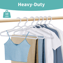 Load image into Gallery viewer, Perfecasa Flexible PP Plastic Clothes Hangers – Non-Slip, Lightweight, Space Saving, 30 Pack (White/Grey)