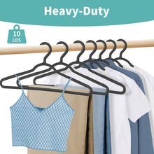 Load image into Gallery viewer, Perfecasa Flexible PP Plastic Clothes Hangers – Non-Slip, Lightweight, Space Saving, 30 Pack (Black/Dark Grey)