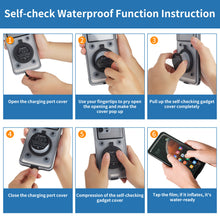 Load image into Gallery viewer, Perfecasa Waterproof Phone Case, Ideal for Bath and Snorkeling, Wet Hands Touch, Smart Seal Check, Underwater Photography, Compatible with iPhones, Samsung, Android IPX68 to 33ft, Black Frame