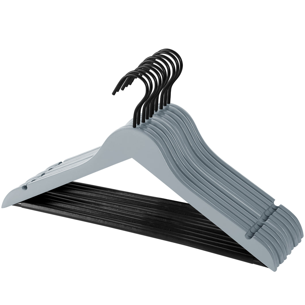 Perfecasa Perchas De Madera Gris Pack De 20