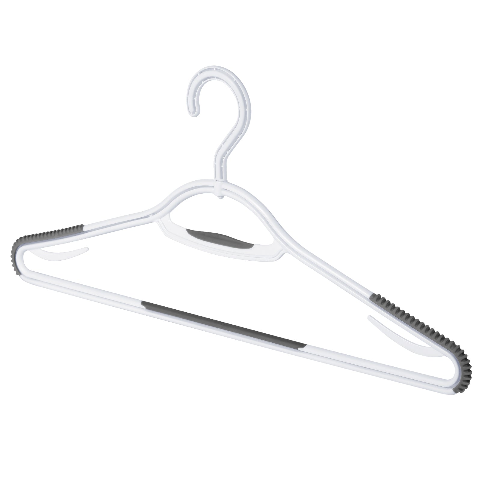Rubber Coated Plastic Hangers (20 Pk) Non Slip Rubberized U-Slide Hanger,  Ultra Thin Space Saving Suit Hanger, Non Slip Pants Hanger, Strong & Heavy