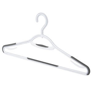 Perfecasa Non-Slip Plastic Hangers 30 Pack with 360 Swivel Hook, Gray