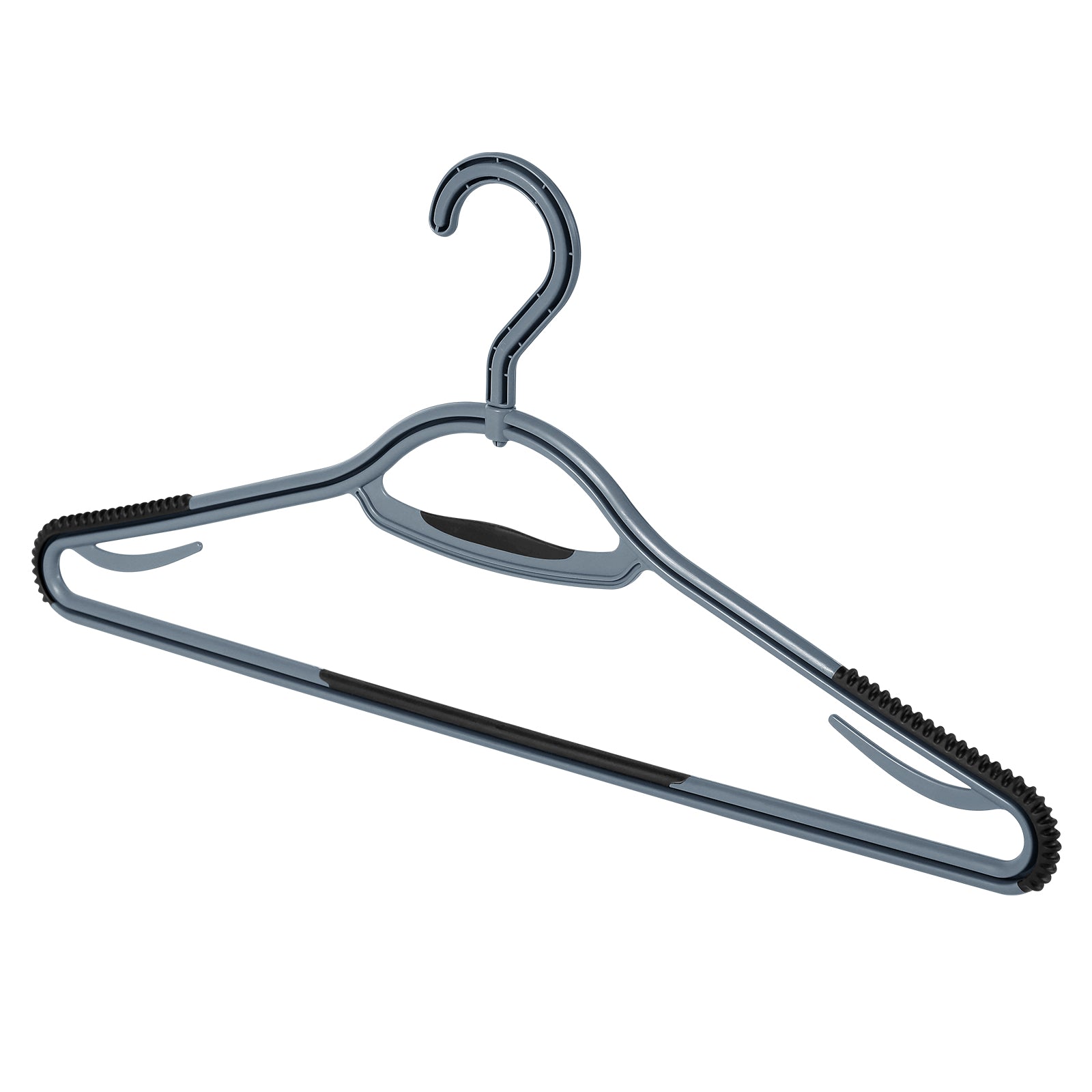 Heavy Duty Thick Plastic Clothes Hangers With Tie Scarf Hook White