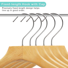 Load image into Gallery viewer, Perfecasa Natural Coat Wooden Hangers 10 Pack