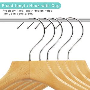 Perfecasa Natural Coat Wooden Hangers 10 Pack