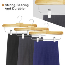 Cargue la imagen en el visor de la galería, Perfecasa Natura Perchas de madera para pantalones, 10 unidades