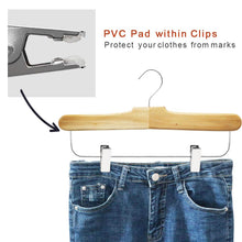 Cargue la imagen en el visor de la galería, Perfecasa Natura Perchas de madera para pantalones, 10 unidades