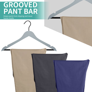 Perfecasa Perchas De Madera Gris Pack De 20