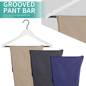 Perfecasa Perchas de Madera Blanca Pack de 20