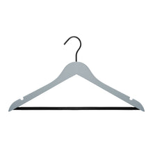 Load image into Gallery viewer, Perfecasa Premium Wooden Suit Hangers, with Noise Canceling Hook, Non Slip Pant Bar and Open Notches Cut 20 Pack, Coat, Pants, Shirts, Smooth Finish (Cool Grey)