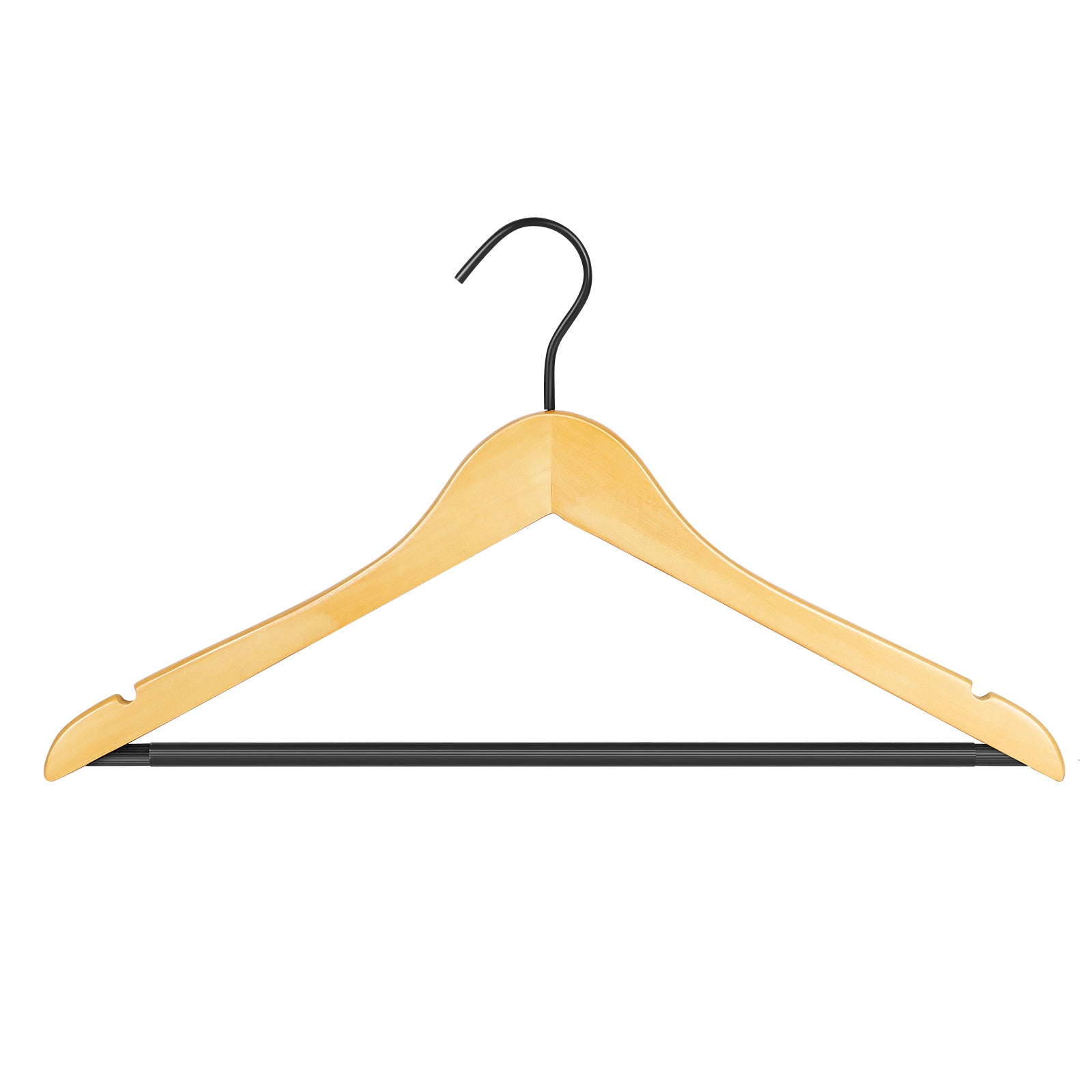 Perfecasa Premium Wooden Clothes Hangers 20 Pack, Coat Hangers with Noise  Canceling Hook, Shirt Hangers, Heady Duty Wood Hangers, Non Slip Coated  Pant