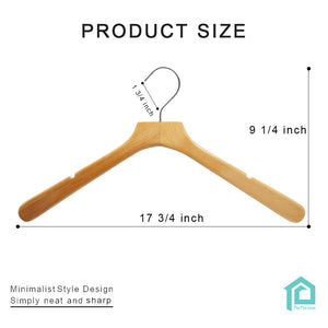 Perfecasa Natural Coat Wooden Hangers 10 Pack