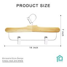 Cargue la imagen en el visor de la galería, Perfecasa Natura Perchas de madera para pantalones, 10 unidades